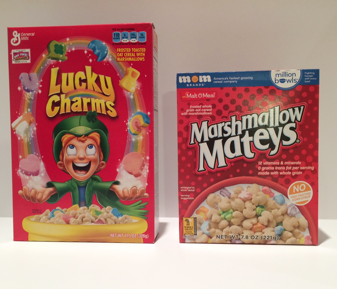 Lucky Charms vs Marshmallow Mateys — Second Rate Snacks